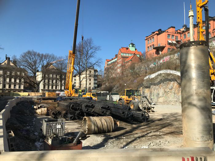 Sekantpålning i Stigbergsparken