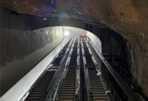 Rulltrappor under installation i Barkarby.
