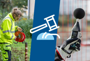 Mätning av grundvatten, decibelnivåer och en beslutsklubba.