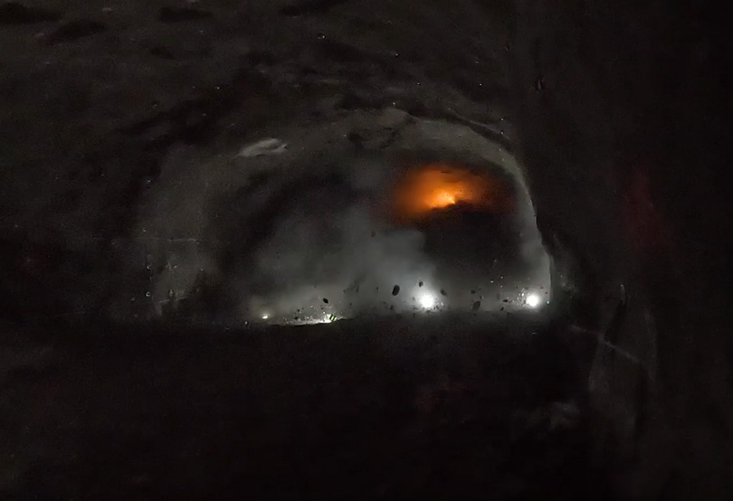 Sprängning i tunnel