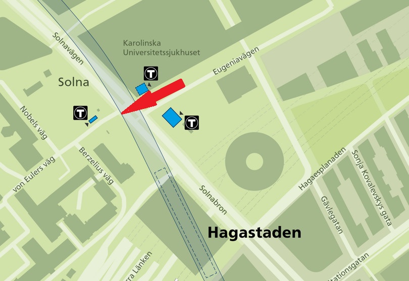 Ny entré till campus Solna för gång- och cykeltrafikanter.